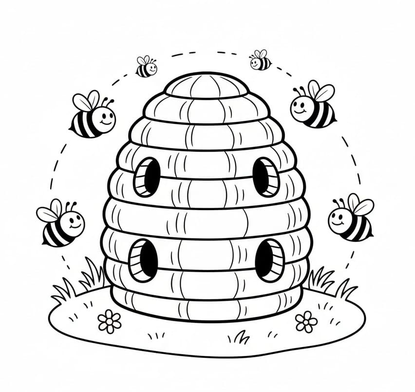 Coloriage Dessin de Ruche