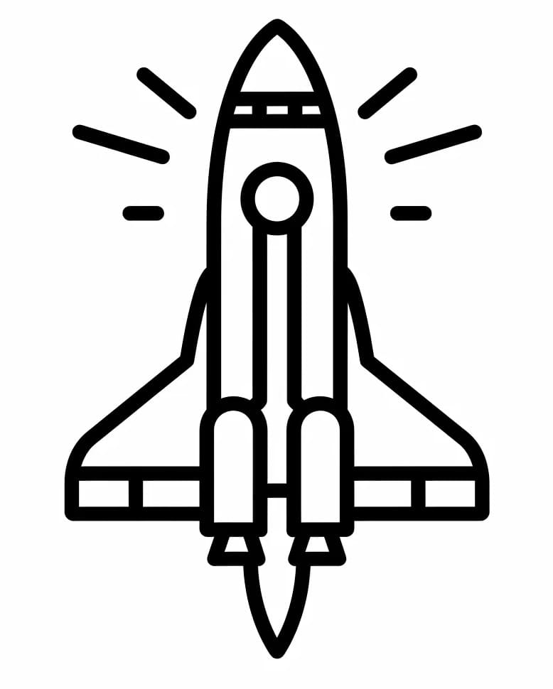 Coloriage Dessin Gratuit de Vaisseau Spatial