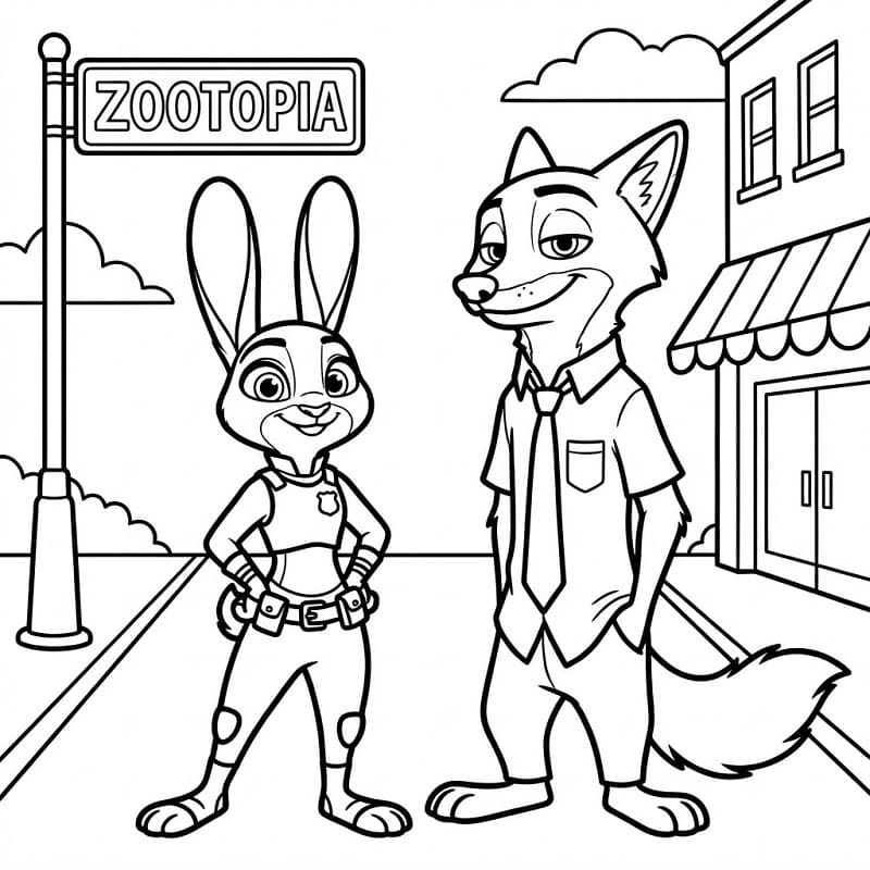 Coloriage Zootopie