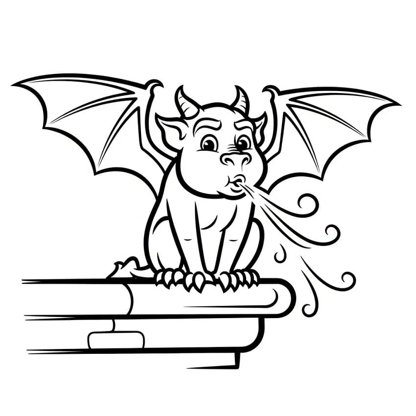 Coloriage Gargouille de dessin animé