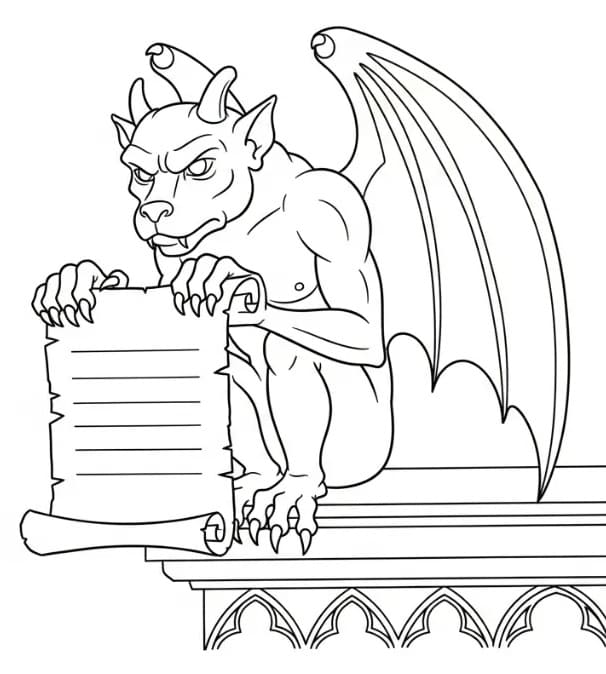 Coloriage Gargouille géniale
