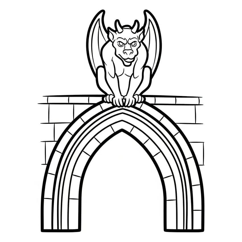 Coloriage Gargouille parfaite