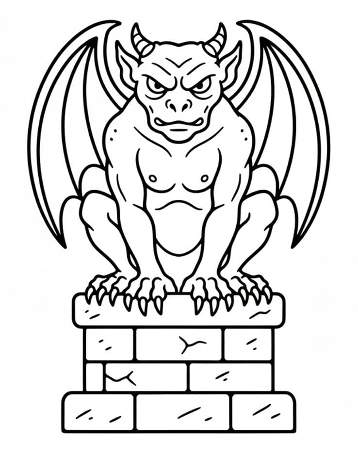 Coloriage Gargouille