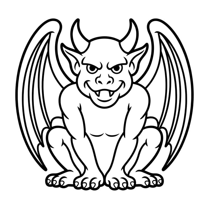 Coloriage Gargouille Pour les Enfants