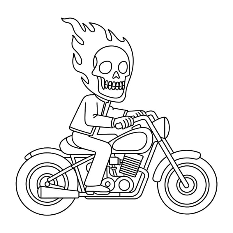Coloriage Ghost Rider dans Marvel