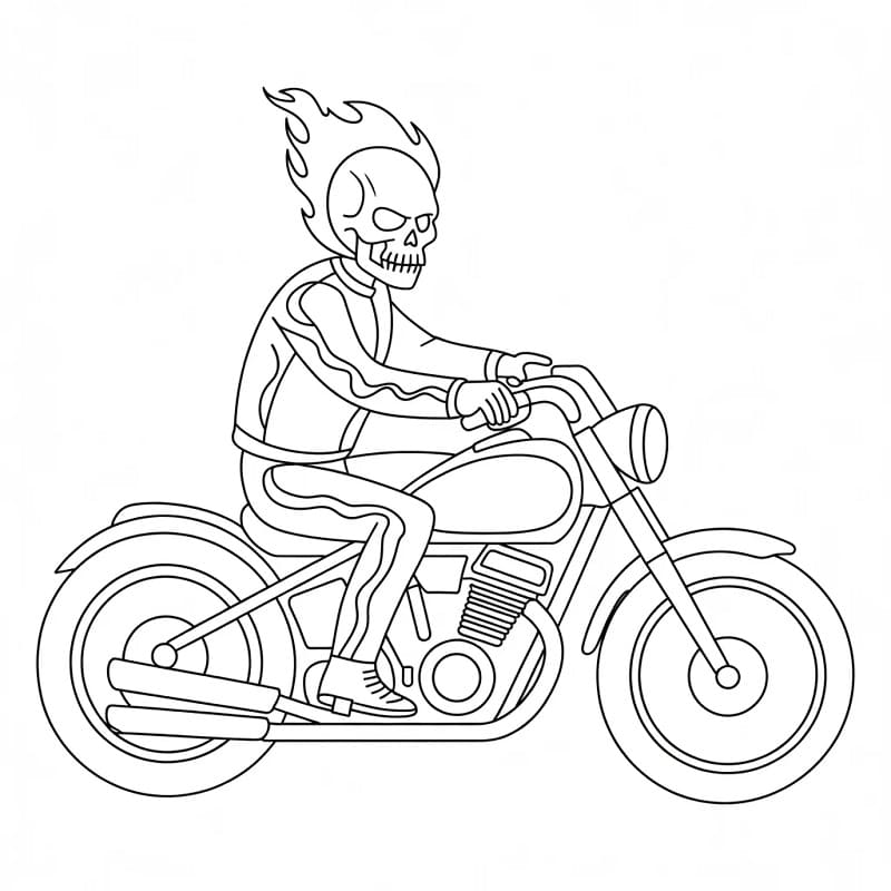 Coloriage Ghost Rider de Marvel