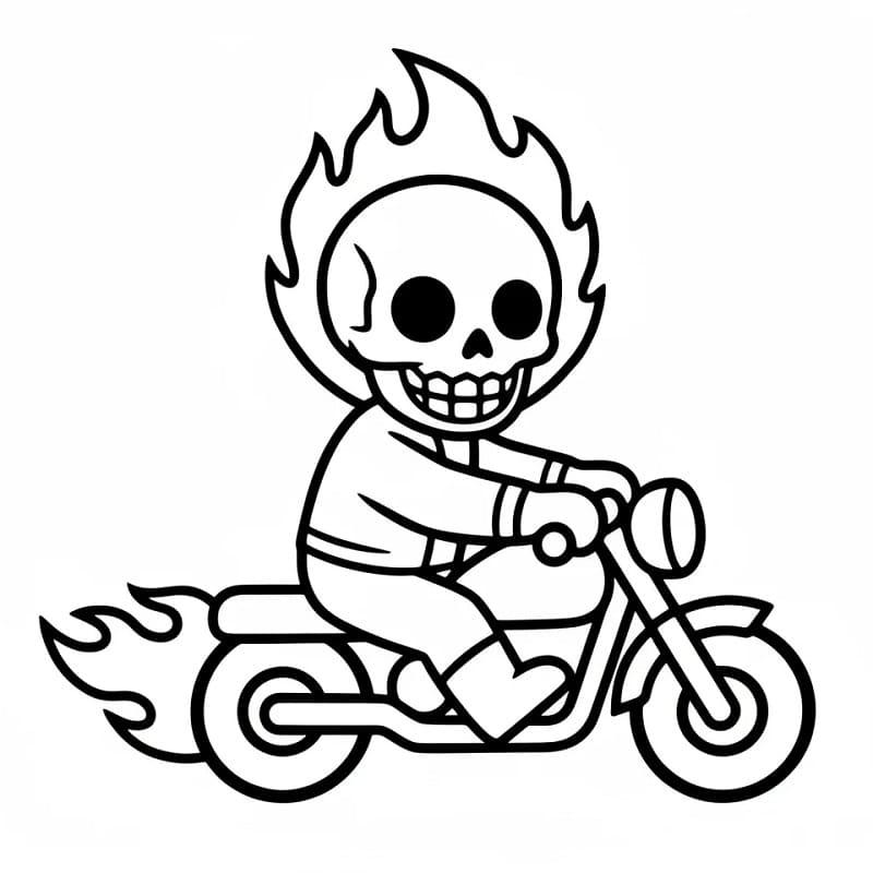 Coloriage Ghost Rider Drôle