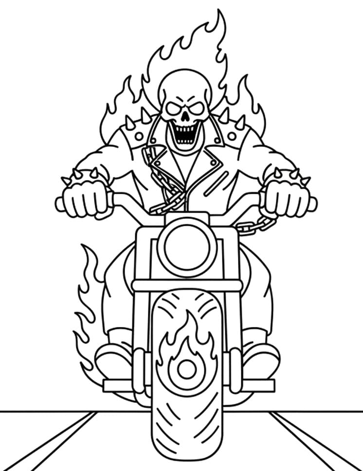 Coloriage Ghost Rider Génial