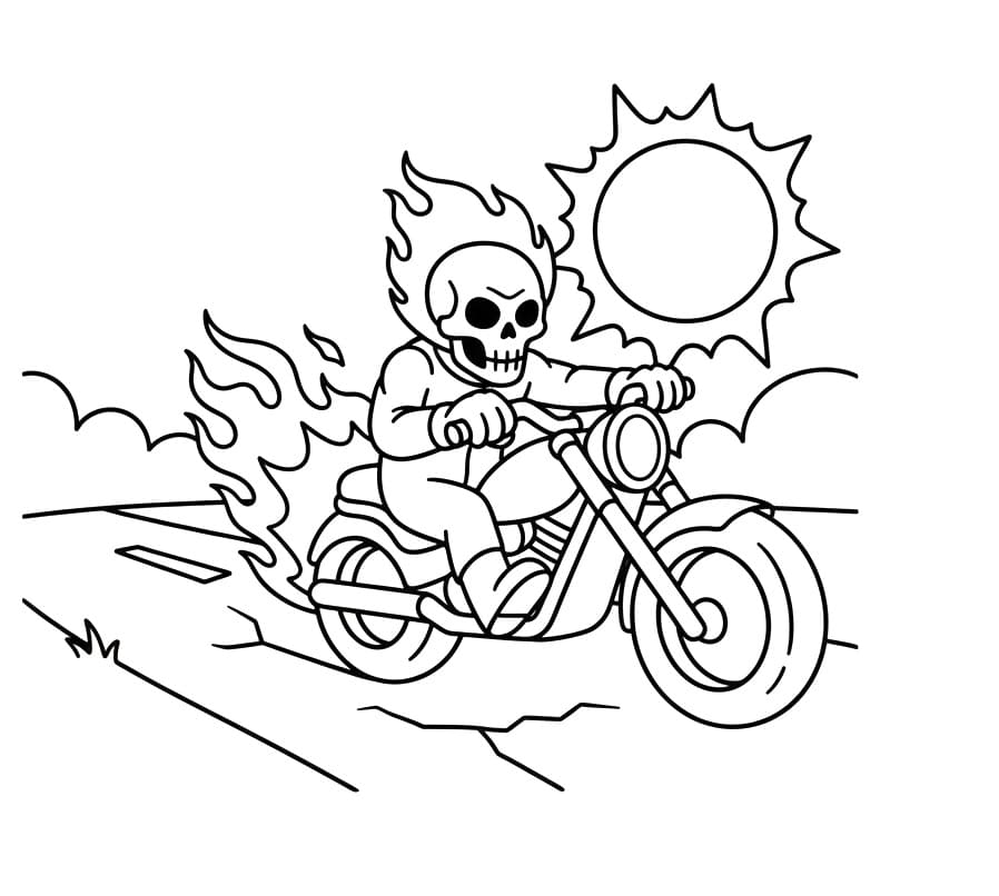 Coloriage Ghost Rider Gratuit