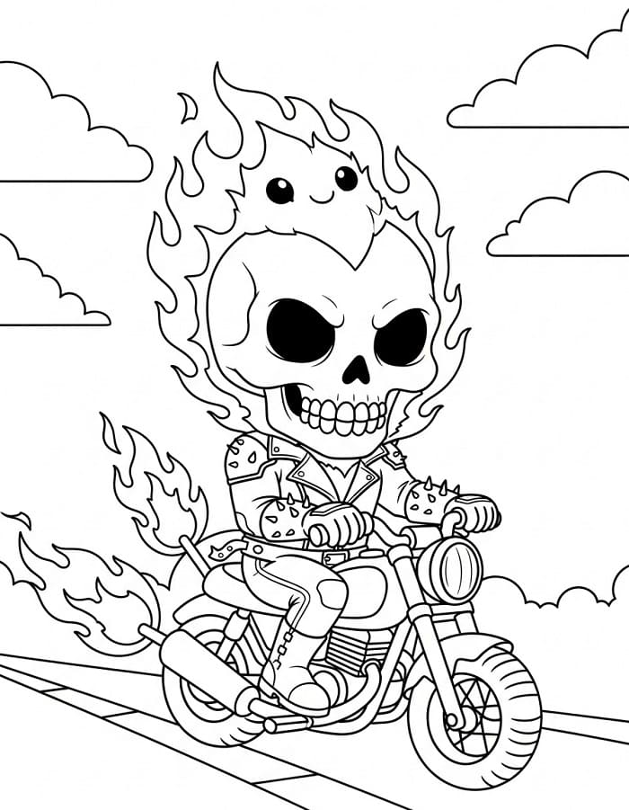 Coloriage Ghost Rider Imprimable