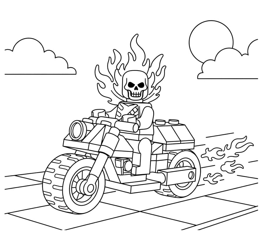 Coloriage Ghost Rider Lego