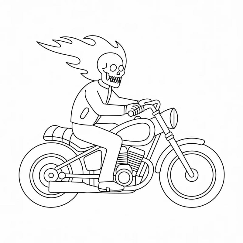 Coloriage Ghost Rider Marvel
