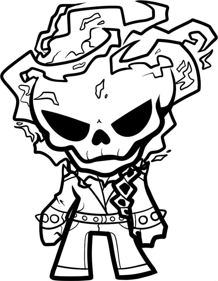 Coloriage Ghost Rider Pour Enfants