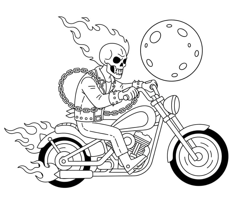 Coloriage Ghost Rider Pour les Enfants