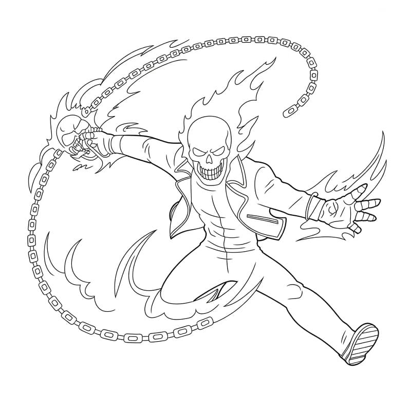 Coloriage Ghost Rider Super-héros