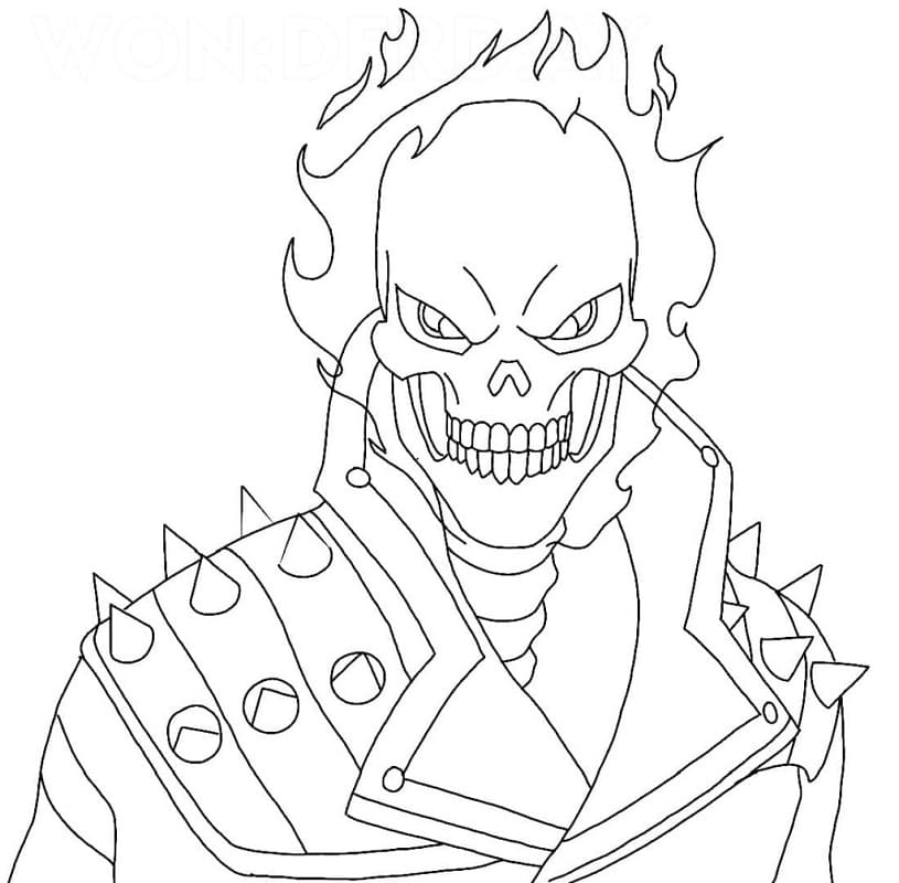 Coloriage Imprimable Ghost Rider