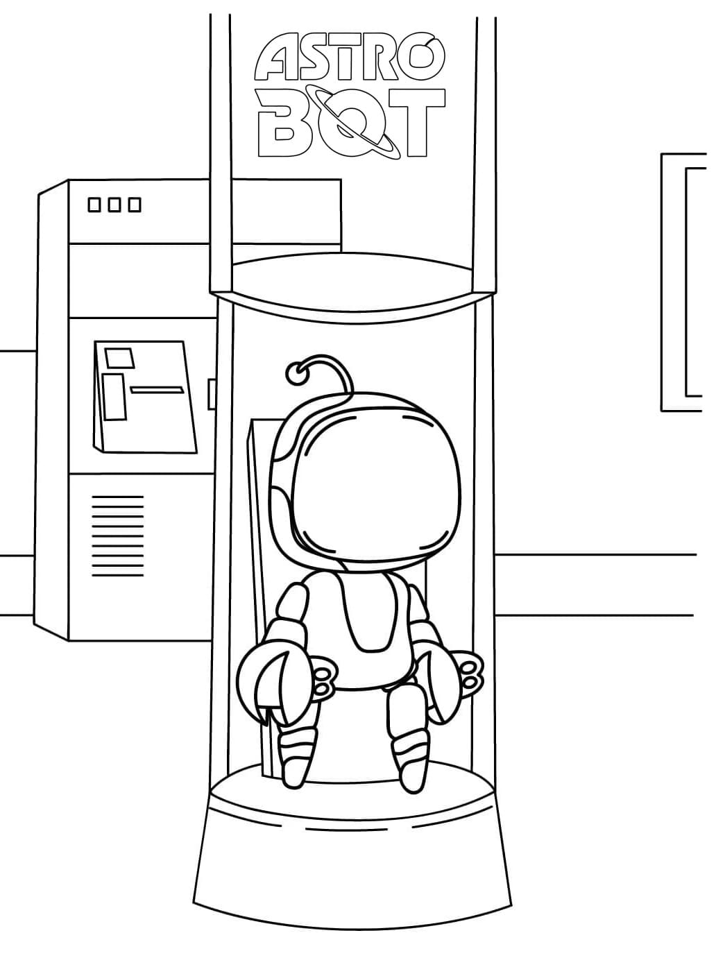 Coloriage Imprimable Gratuit Astro Bot Pour les Enfants