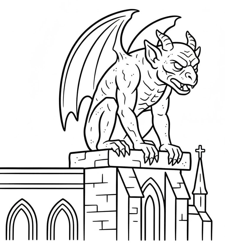 Coloriage Imprimable Gratuit Gargouille