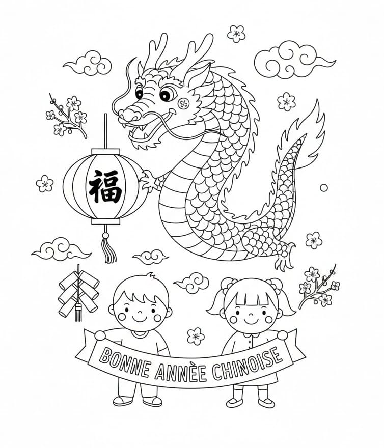 Coloriage Imprimable Nouvel An Chinois