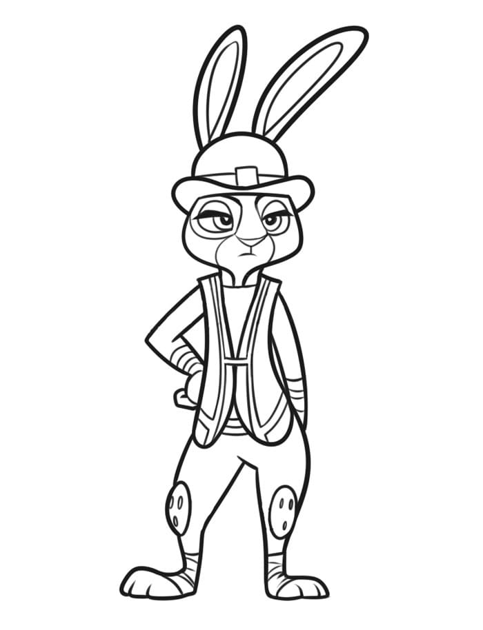 Coloriage Judy dans Zootopie