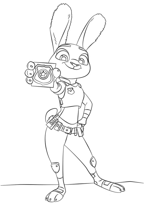 Coloriage Judy de Zootopie