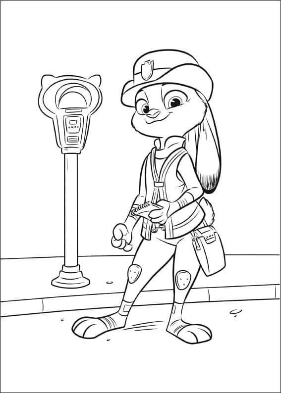 Coloriage Judy Hopps dans Zootopie