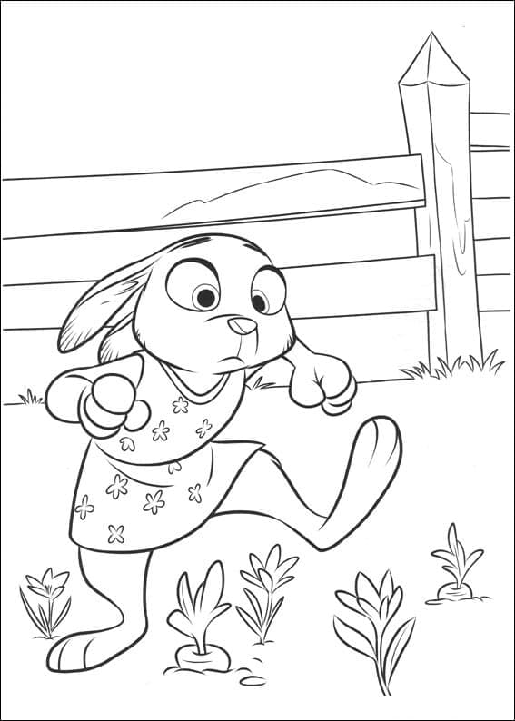Coloriage Judy Zootopie