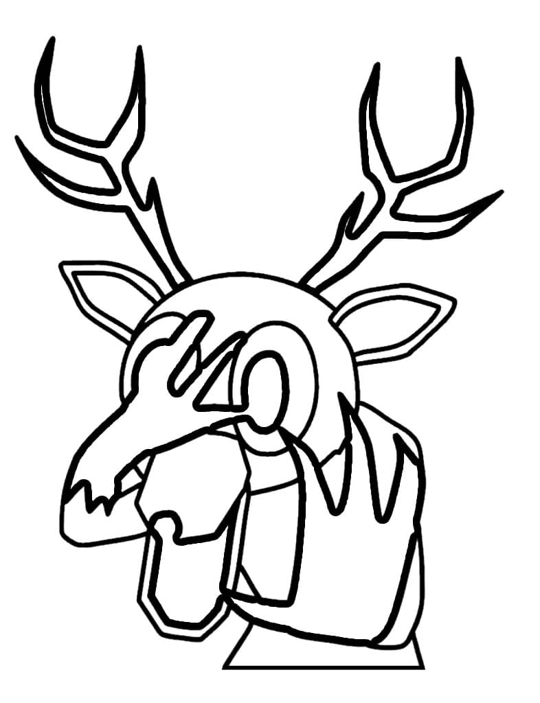 Coloriage Le Cerf dans 99 Nuits dans la Forêt