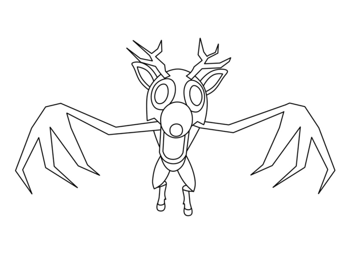 Coloriage Le Cerf de 99 Nuits dans la Forêt