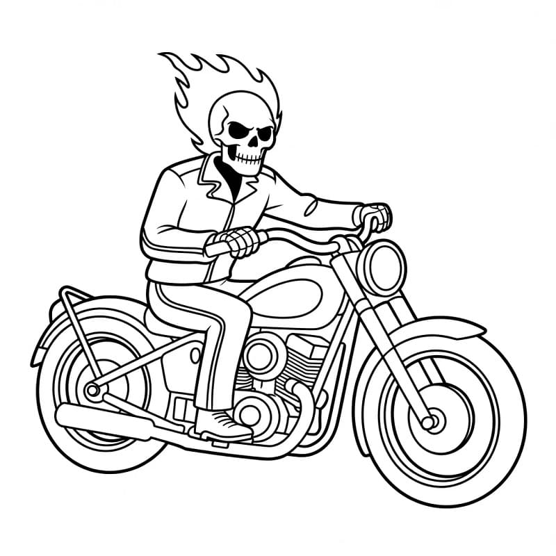 Coloriage L'incroyable Ghost Rider