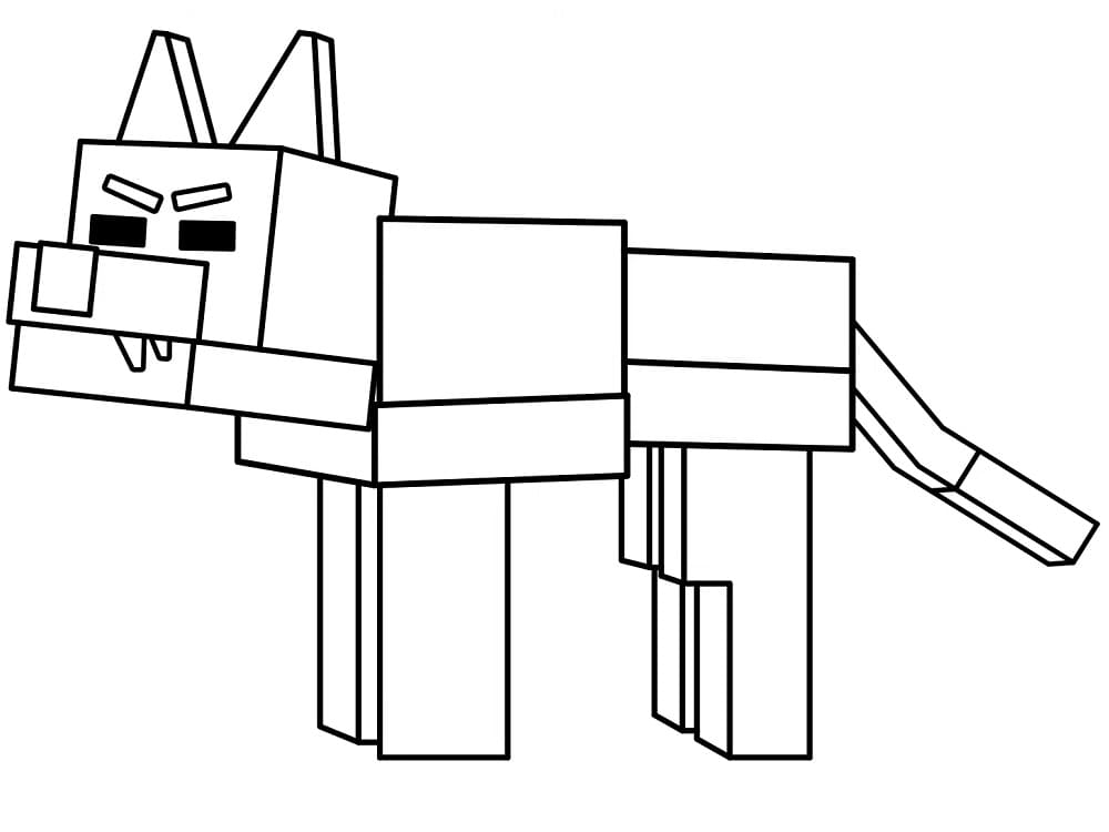 Coloriage Loup de 99 Nuits dans la Forêt