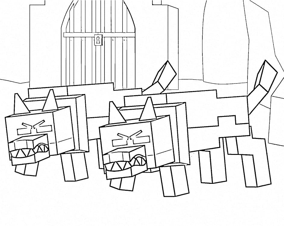 Coloriage Loups de 99 Nuits dans la Forêt