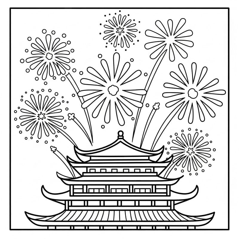 Coloriage Nouvel An Chinois Pour les Enfants