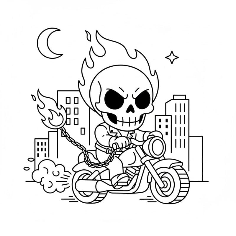 Coloriage Petit Ghost Rider