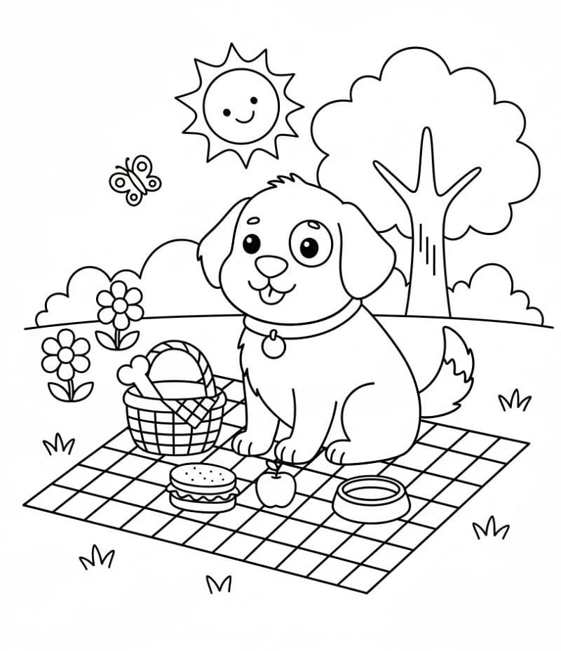 Coloriage Pique-nique 2