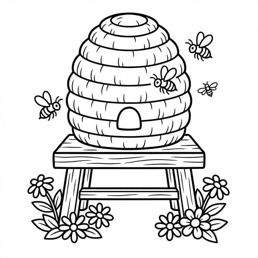 Coloriage Ruche Normale