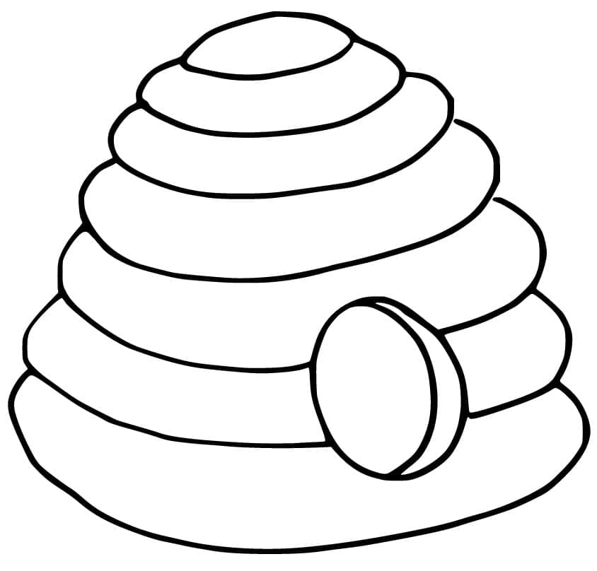 Coloriage Ruche Simple