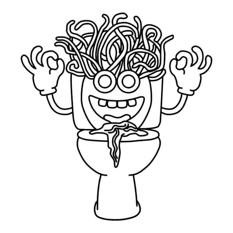 Coloriage Spaghetti Tualetti Pour Enfants