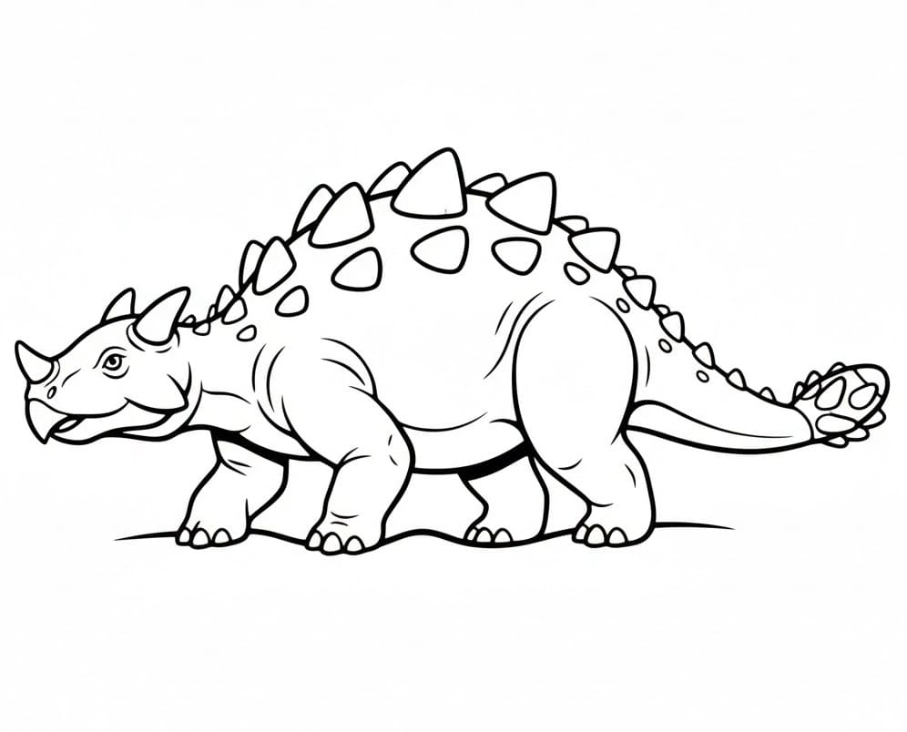 Coloriage Un Ankylosaure