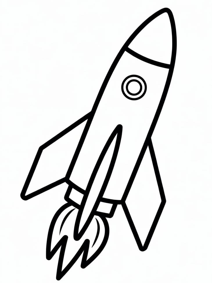 Coloriage Un simple vaisseau spatial