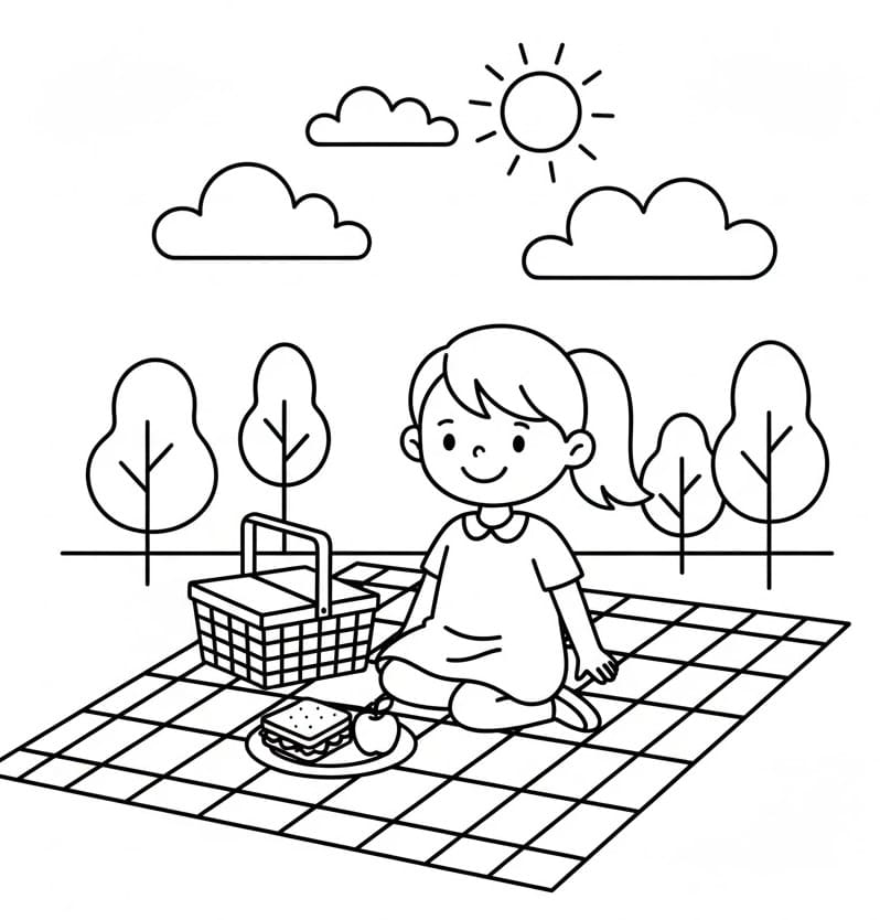 Coloriage Pique-Nique