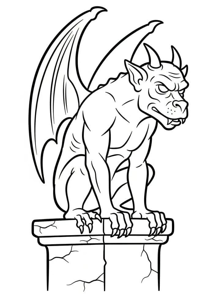 Coloriage Une gargouille