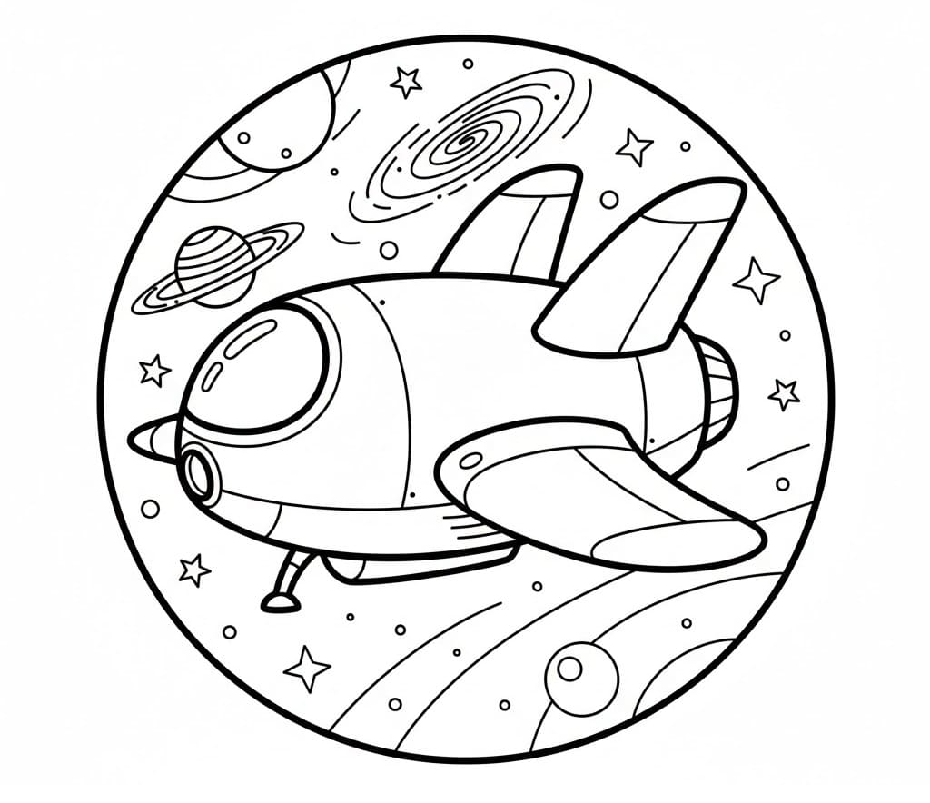 Coloriage Vaisseau spatial extraordinaire