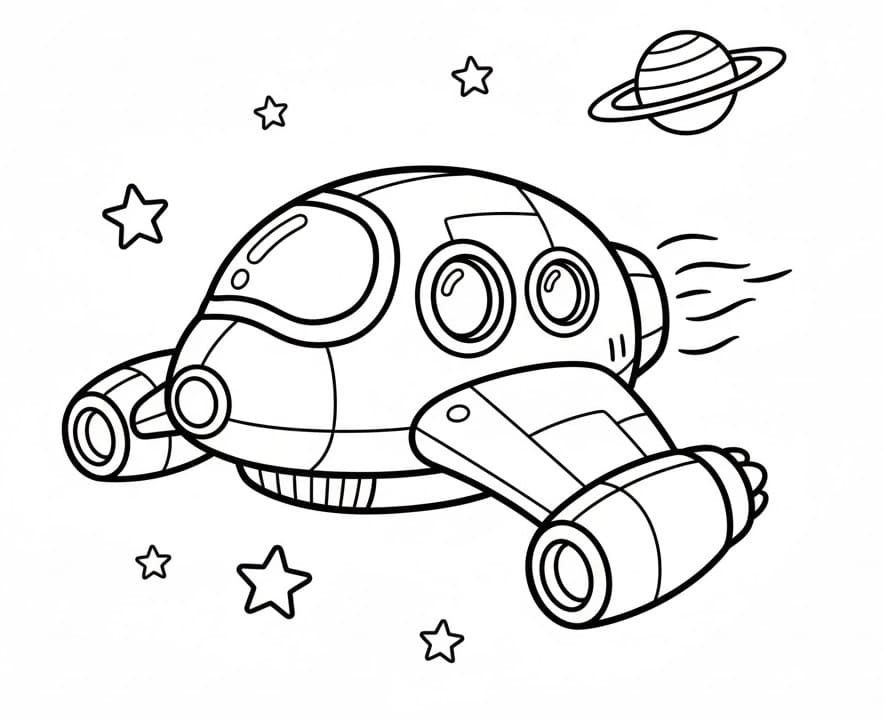 Coloriage Vaisseau Spatial