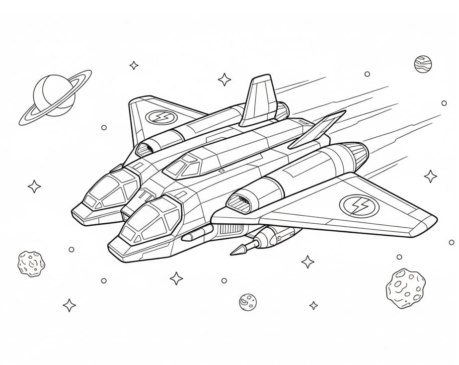 Coloriage Vaisseau Spatial Imprimable