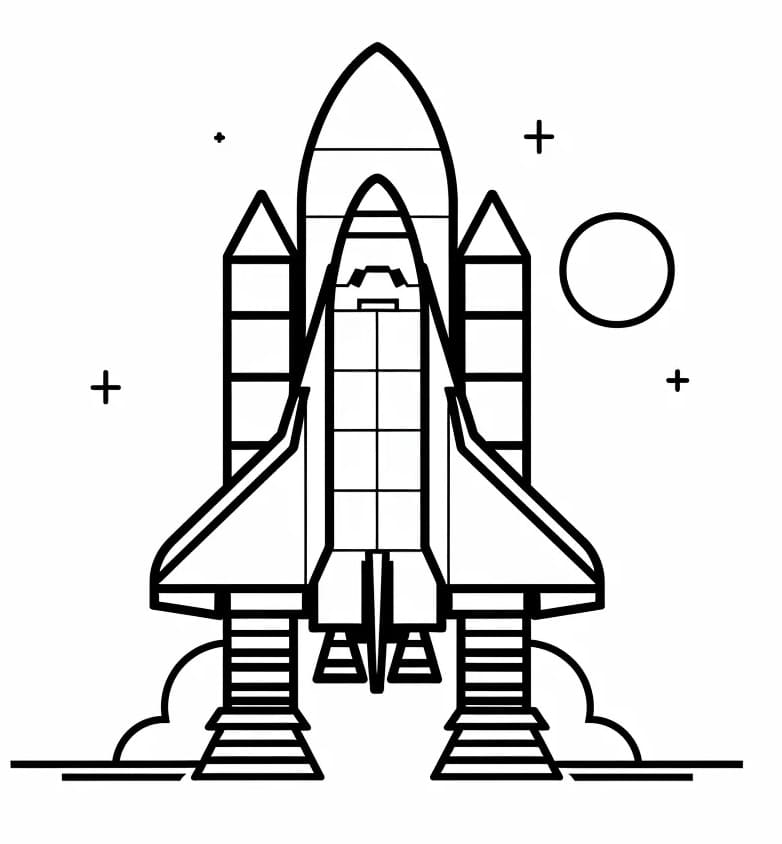 Coloriage Vaisseau spatial parfait