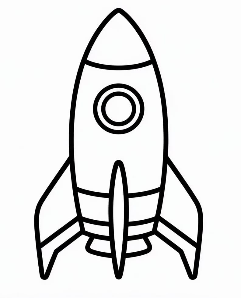 Coloriage Vaisseau Spatial Simple