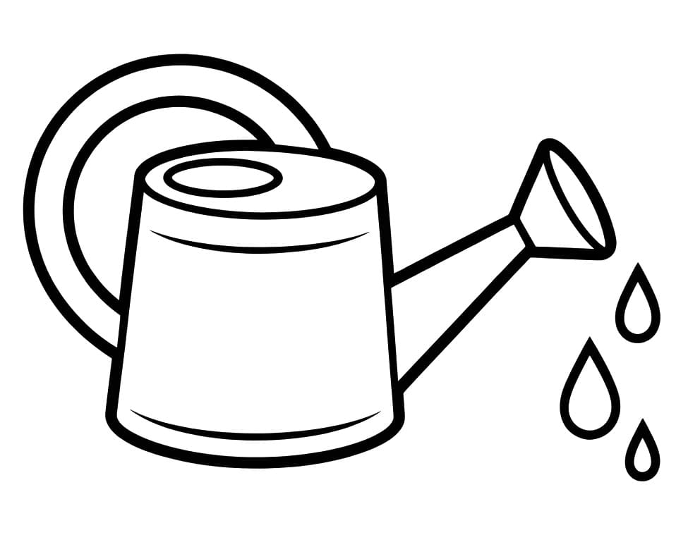 Coloriage Arrosoir Facile