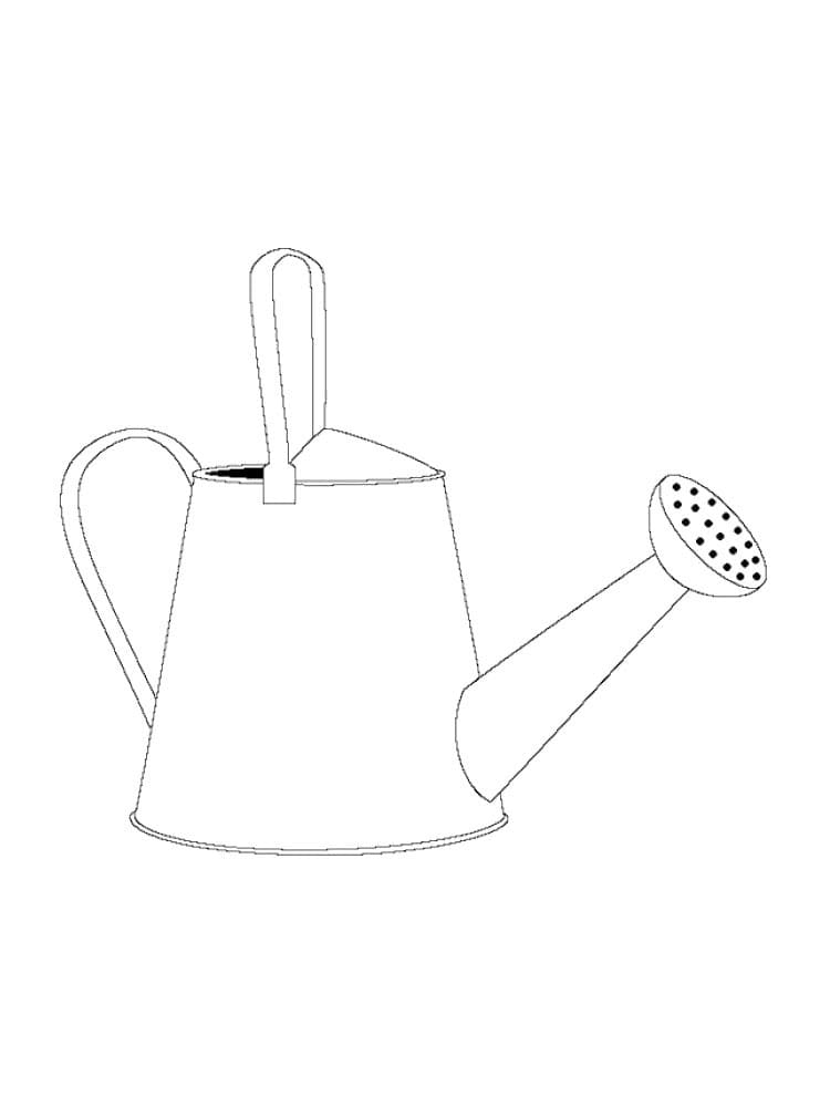 Coloriage Arrosoir Gratuit Pour les Enfants