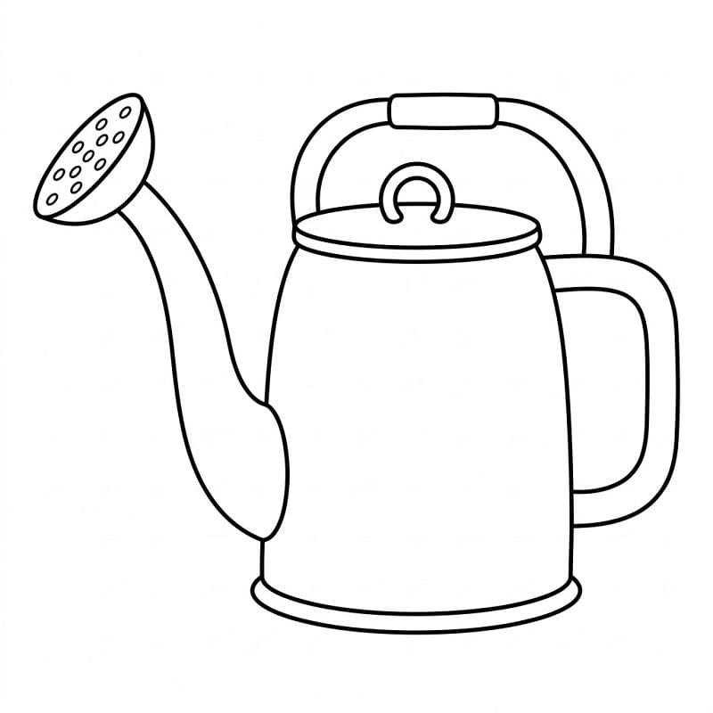 Coloriage Arrosoir simple